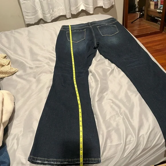 KanCan Dark Blue Flare Jeans - Picture 6 of 10